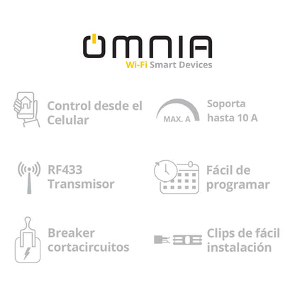Corte de Corriente Inteligente WiFi/RF Omnia