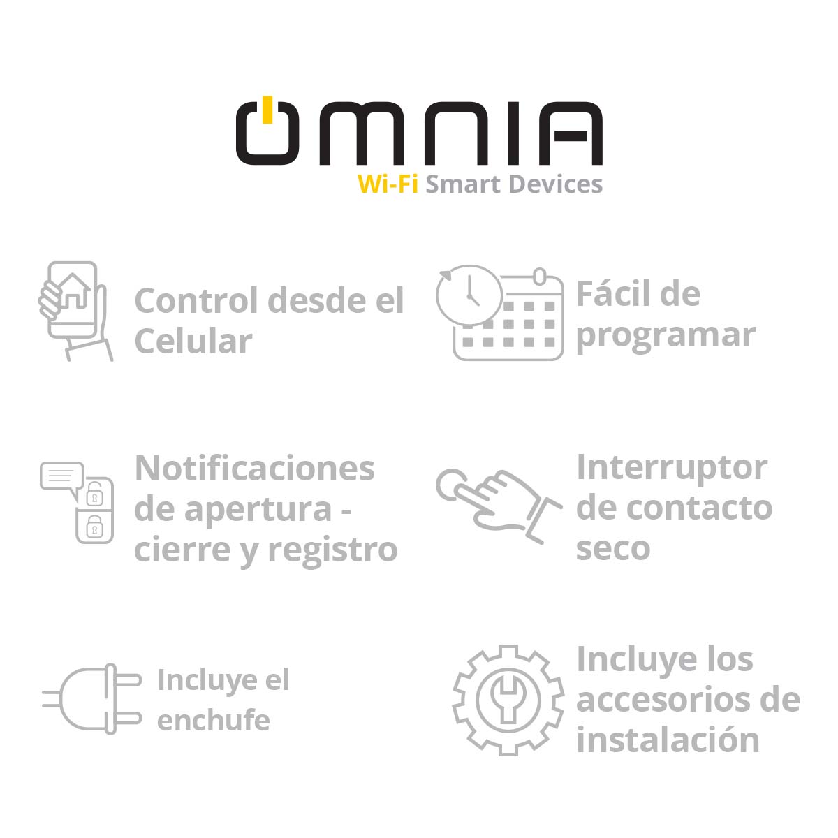 Controlador de puerta de garaje inteligente WiFi (Kit Completo) Omnia