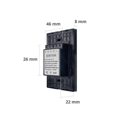 Apagador Inteligente híbrido WiFi/RF 2 Vías OMNIA