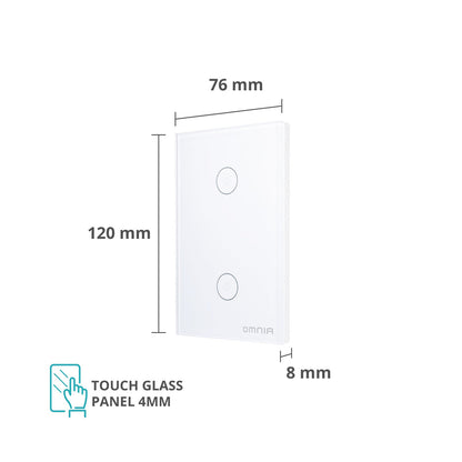 Apagador Inteligente híbrido WiFi/RF 2 Vías OMNIA