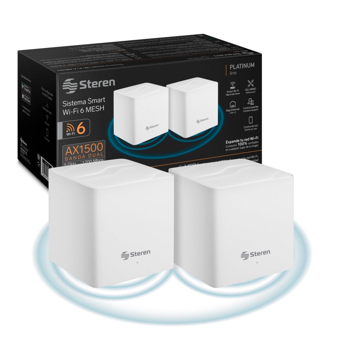 Sistema Smart WiFi Steren MESH Doble- AX1500 - Image 4